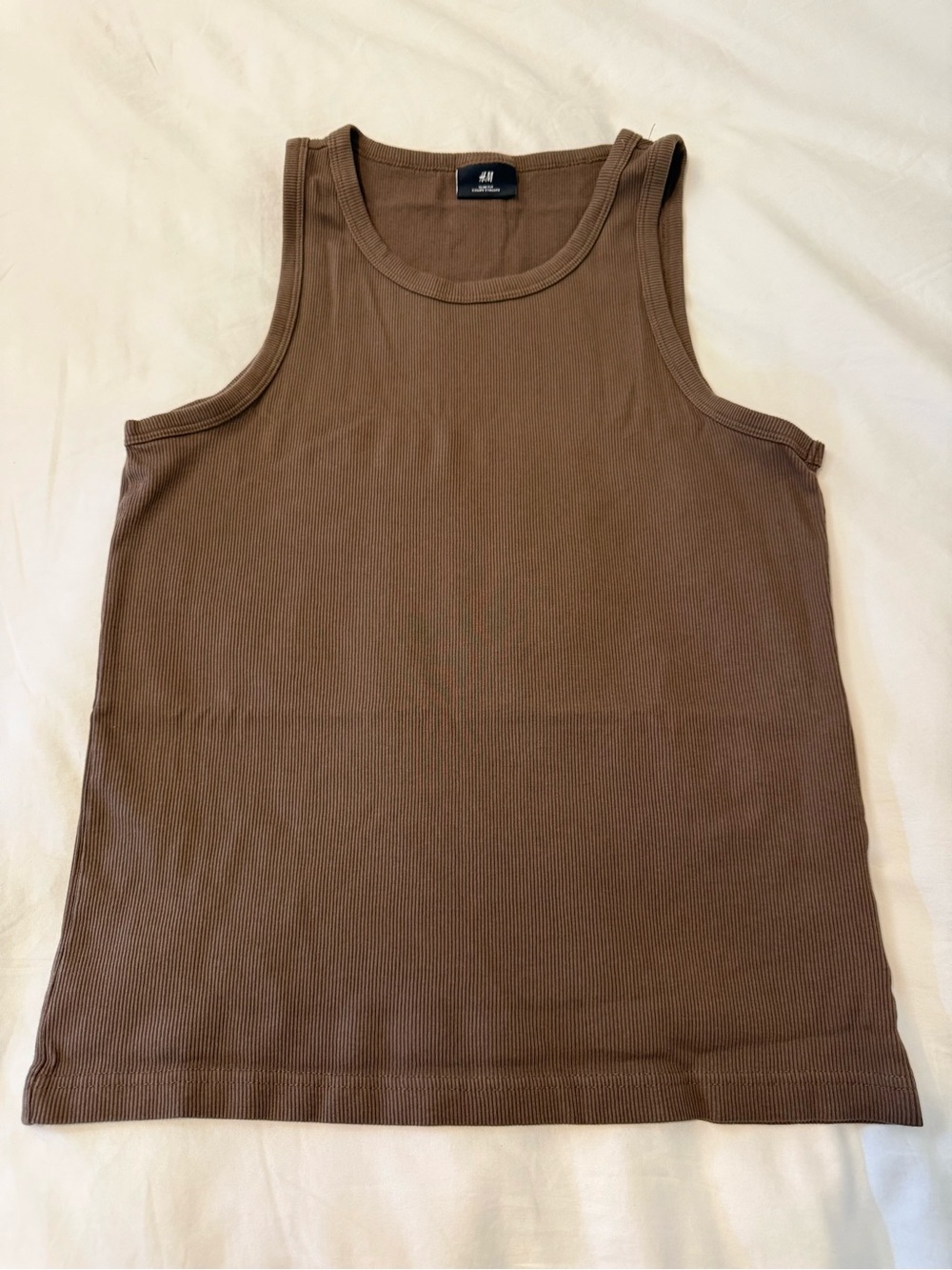 H&M Men's Ribbed Tank Top — Chocolate Brown